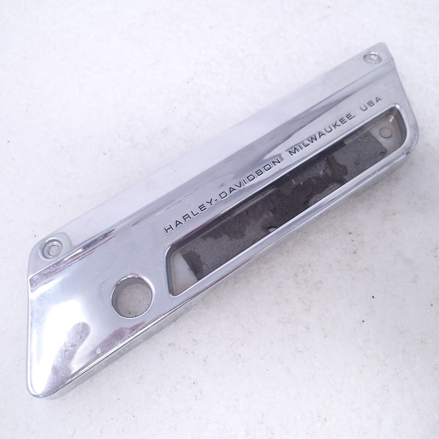 2009 Harley Electra Glide Right Saddlebag Latch Faceplate CHROME NO reflector