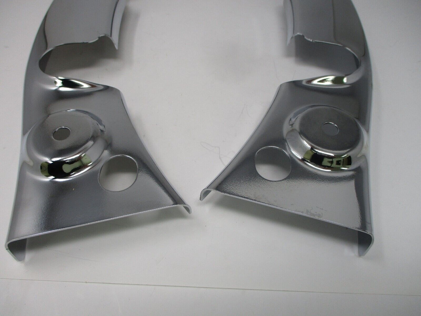 Genuine 09-13 Harley Touring Rear Fender Solid Strut Frame Covers Chrome OEM SET