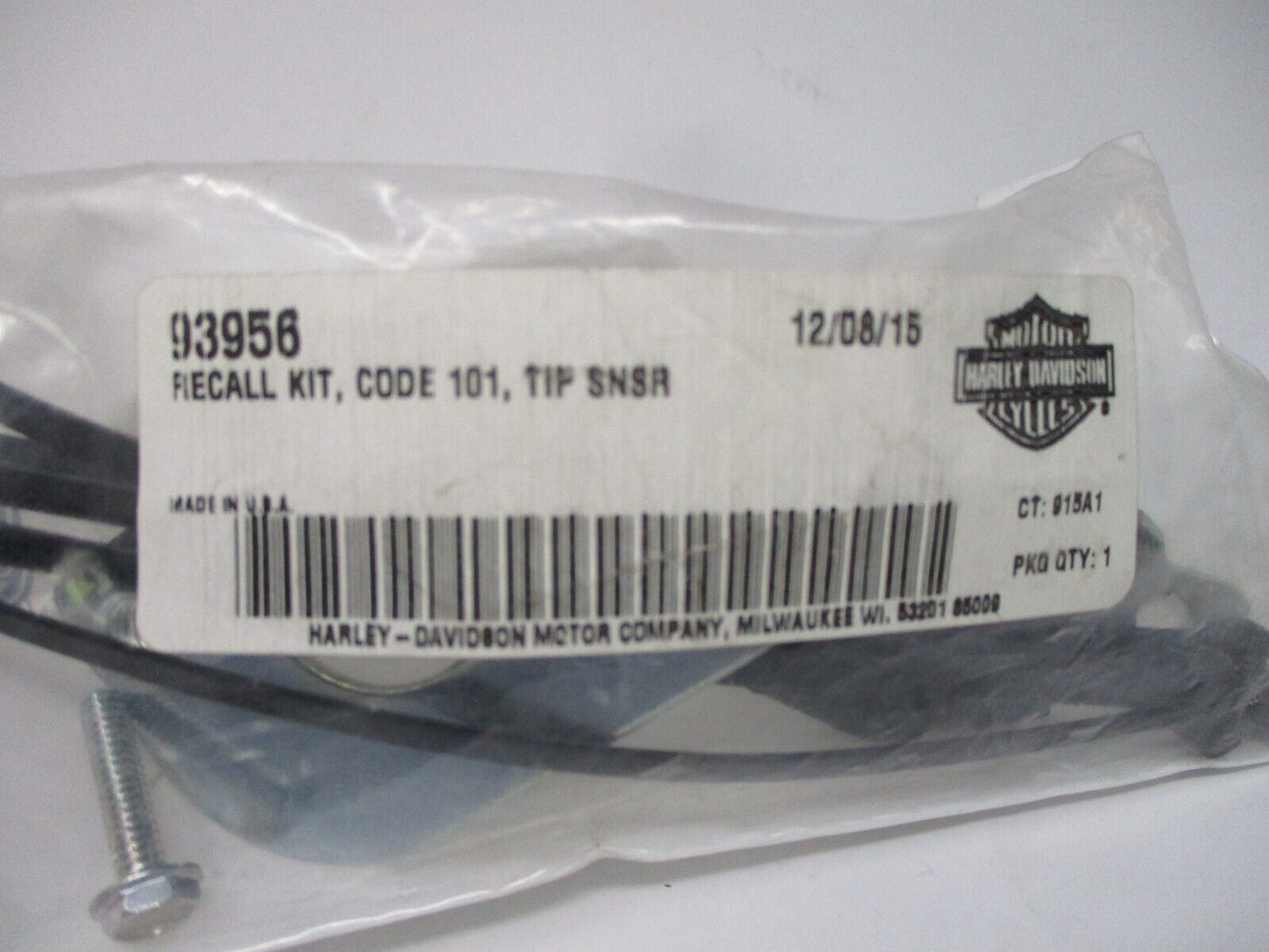 NOS Genuine Harley Davidson Tip Sensor Vapor Valve 93956