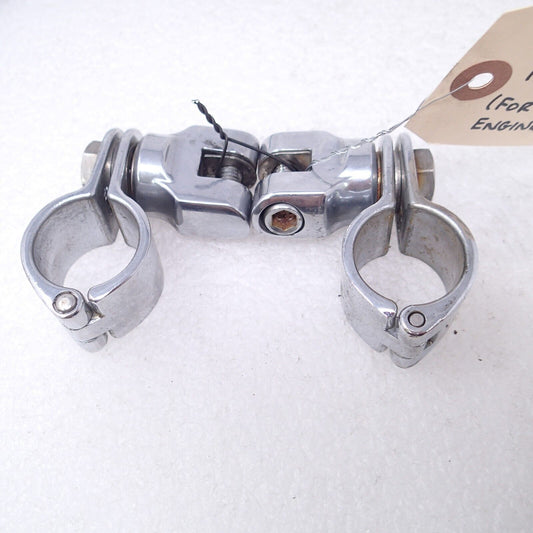 FOR Harley AFTERMARKET Pair of Chrome Highway Peg Mounting Bracket Clamps 1 1/4'