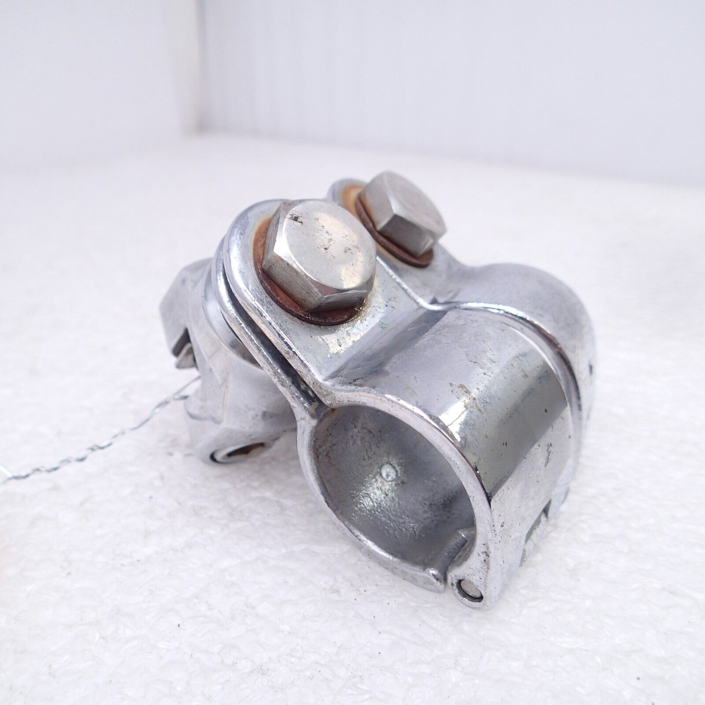 FOR Harley AFTERMARKET Pair of Chrome Highway Peg Mounting Bracket Clamps 1 1/4'