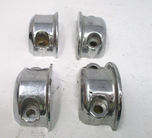 Drag Specialties Chrome Handlebar Clutch Brake Clamp 08-22 Harley Touring (4pcs)