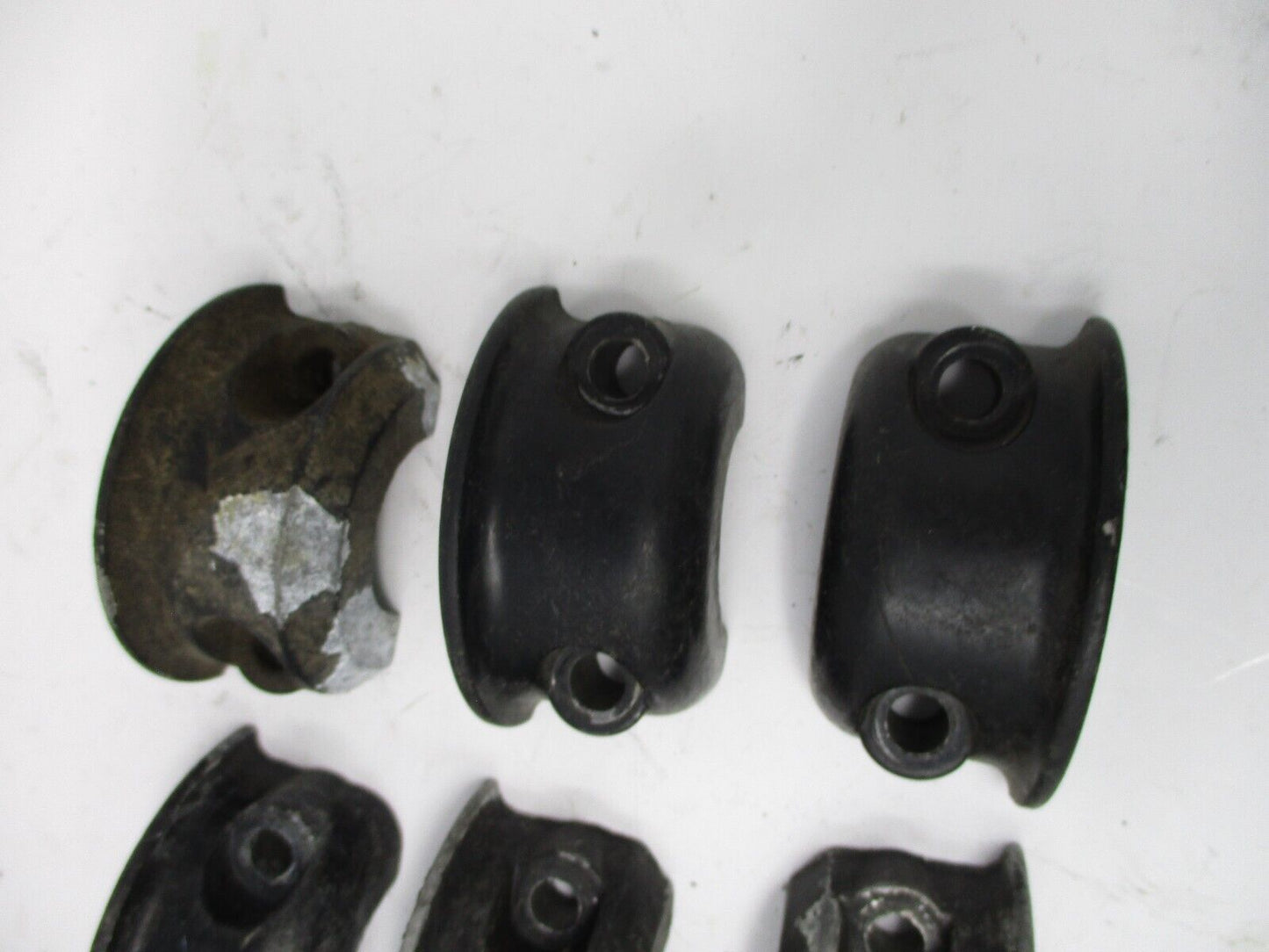 6-Drag Specialties Black Clutch or Brake Control Clamp Halves for Harley 08-17