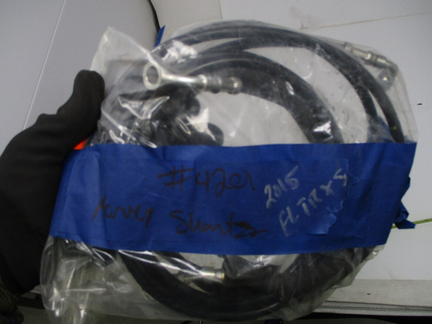 2014-2022 Harley Touring OEM Black Stainless Front Upper Brake Lines 06B95957