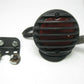 Round Black Finned Style Motorcycle Tail Light for Parts, (Back Broken)
