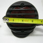 Round Black Finned Style Motorcycle Tail Light for Parts, (Back Broken)