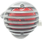 Round Black Finned Style Motorcycle Tail Light for Parts, (Back Broken)