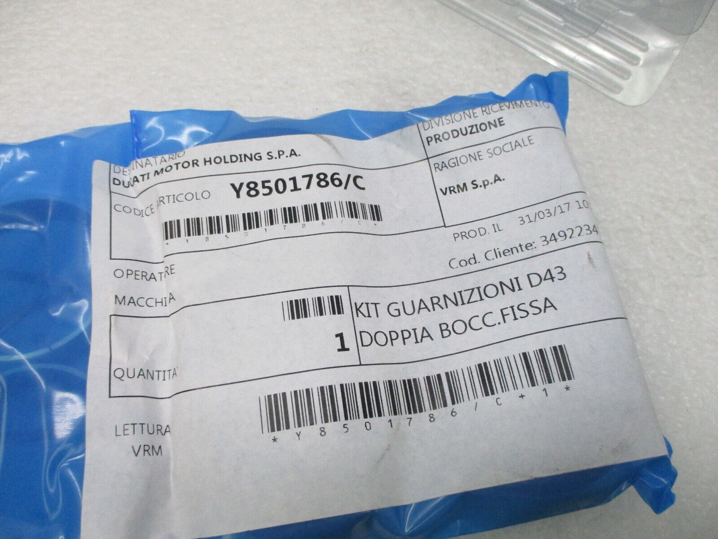 Ducati Overhaul Kit Part Number - 34922341A