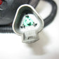 Round Black Finned Style Motorcycle Tail Light for Parts, (Back Broken)