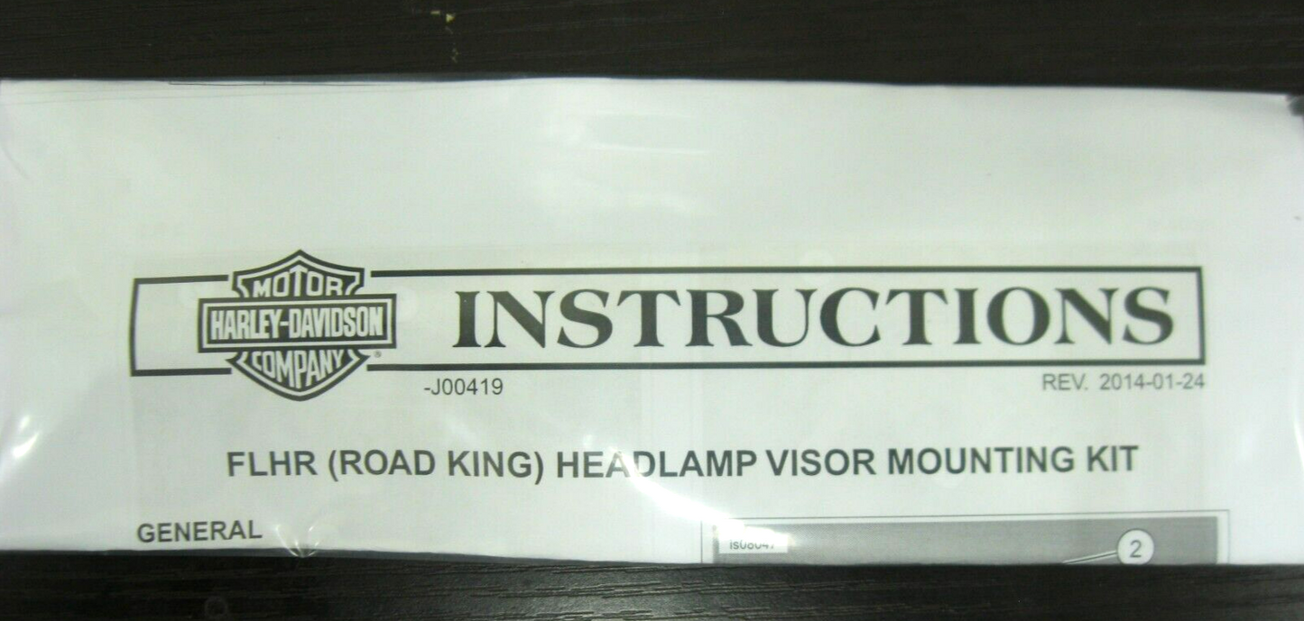 Harley-Davidson OEM FLHR Headlamp Visor Mounting Kit 67761-96