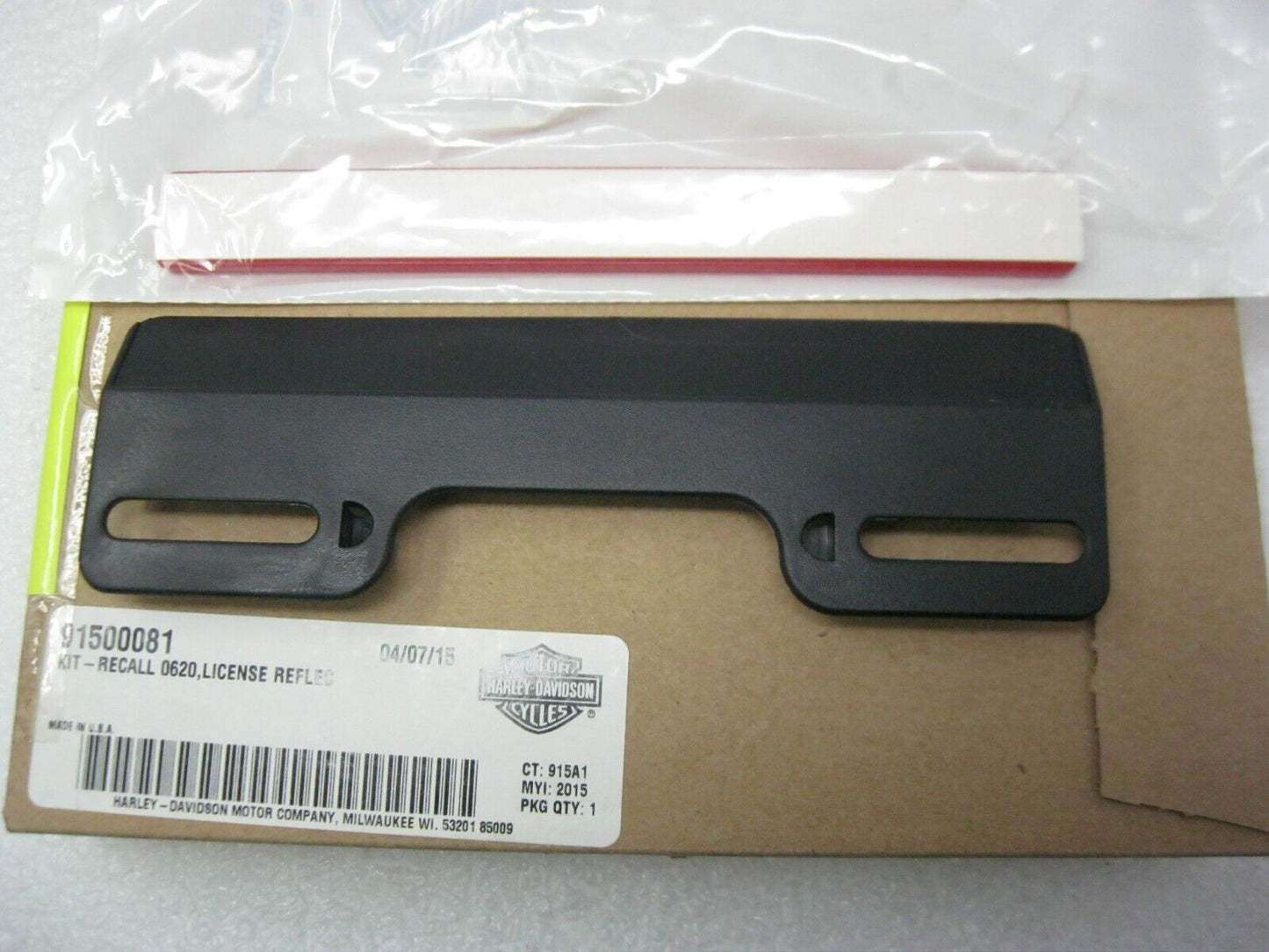 Harley-Davidson OEM Licence Reflector Recall #0620 60907-09 & 59988-72A 91500081