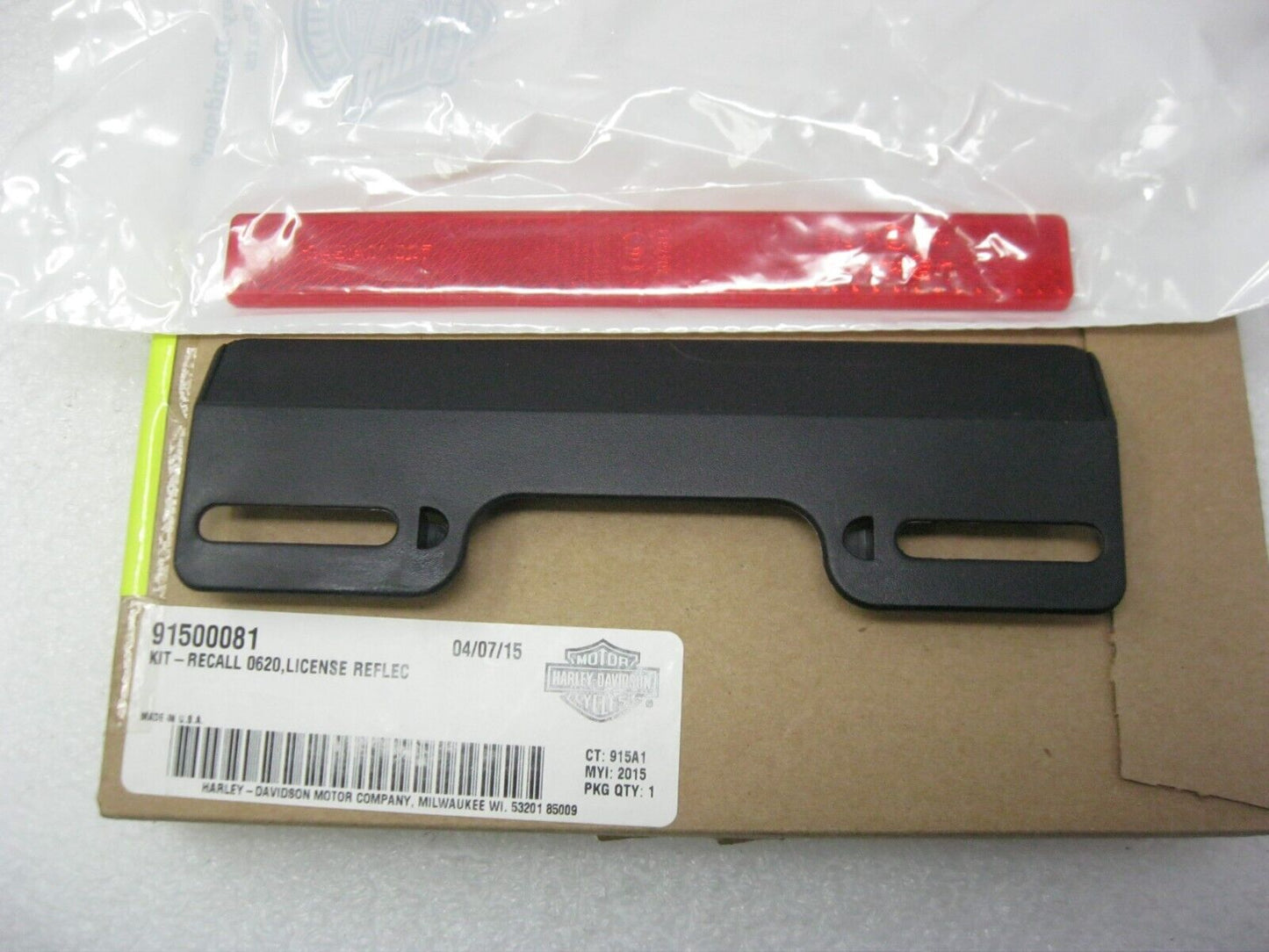 Harley-Davidson OEM Licence Reflector Recall #0620 60907-09 & 59988-72A 91500081