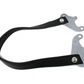 22 inch Harley Seat Belt Passenger Strap Black + EB905 Bracket mounts