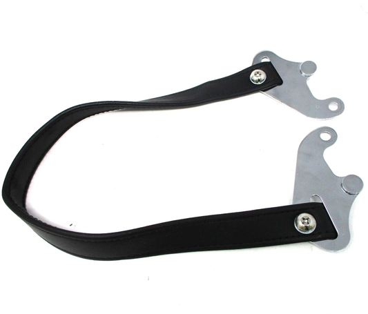 22 inch Harley Seat Belt Passenger Strap Black + EB905 Bracket mounts