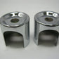 Unbranded Chrome Shock Bolt Covers Appx. 1-15/16" Diameter x 1-3/8" Tall (PAIR)