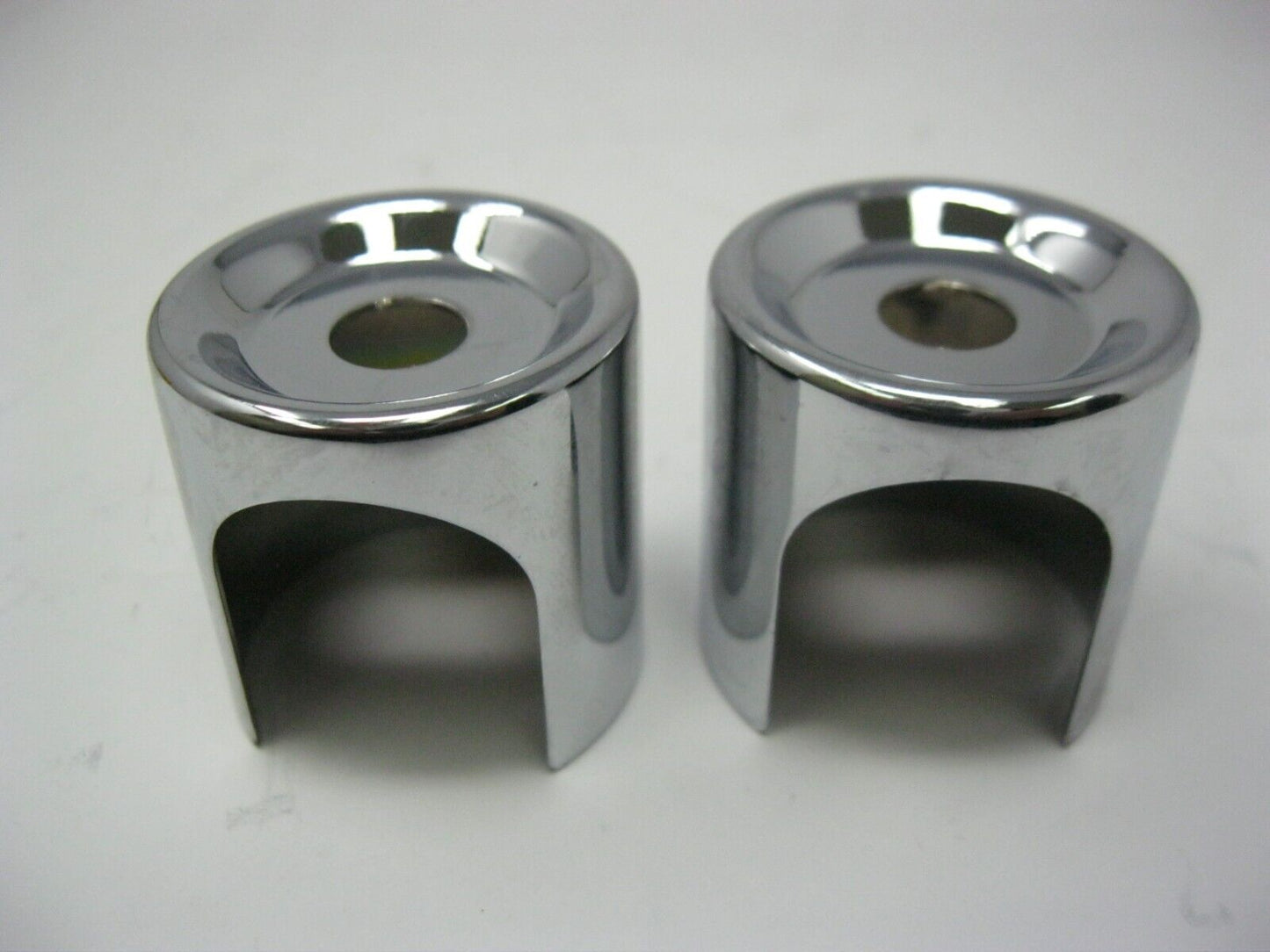 Unbranded Chrome Shock Bolt Covers Appx. 1-15/16" Diameter x 1-3/8" Tall (PAIR)