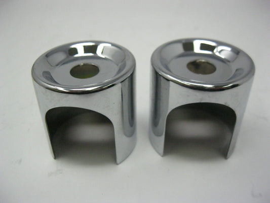 Unbranded Chrome Shock Bolt Covers Appx. 1-15/16" Diameter x 1-3/8" Tall (PAIR)