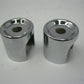 Unbranded Chrome Shock Bolt Covers Appx. 1-15/16" Diameter x 1-3/8" Tall (PAIR)