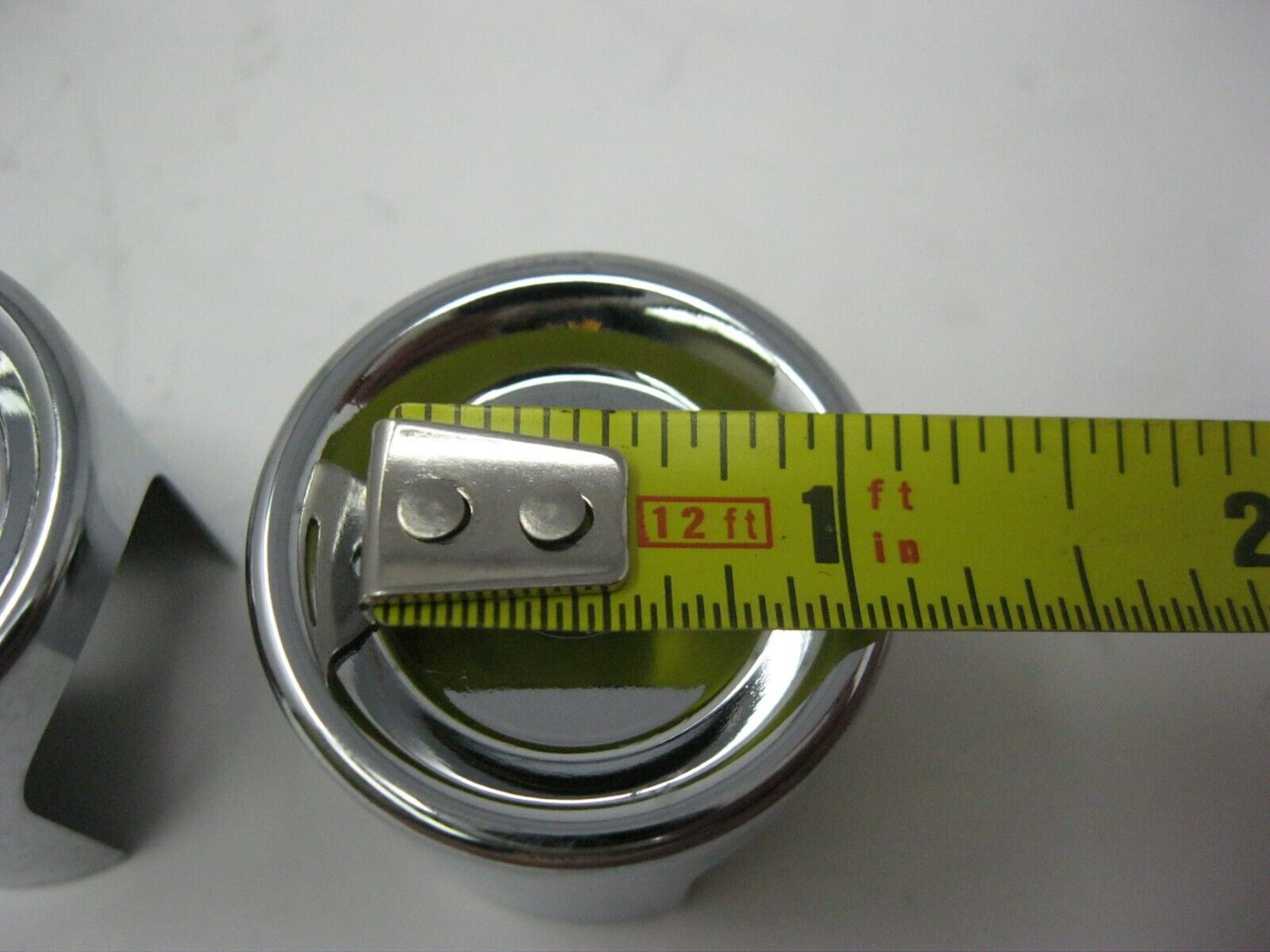 Unbranded Chrome Shock Bolt Covers Appx. 1-15/16" Diameter x 1-3/8" Tall (PAIR)