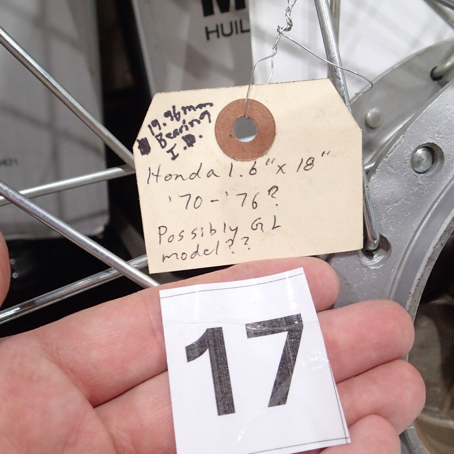 Wheel HONDA 1.6"x18"  '70-'76 HERO HONDA (#17)