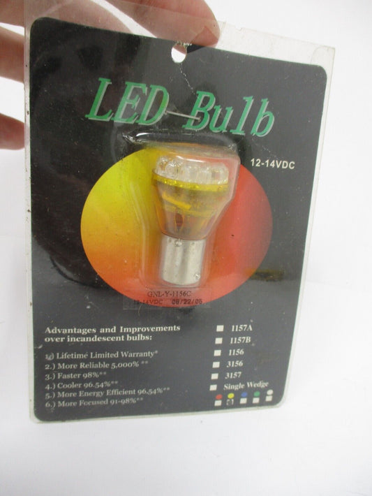 YELOW Led Bulb gnl-y-1156c 12-14VDC