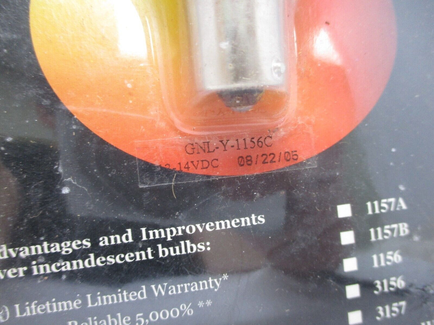 YELOW Led Bulb gnl-y-1156c 12-14VDC