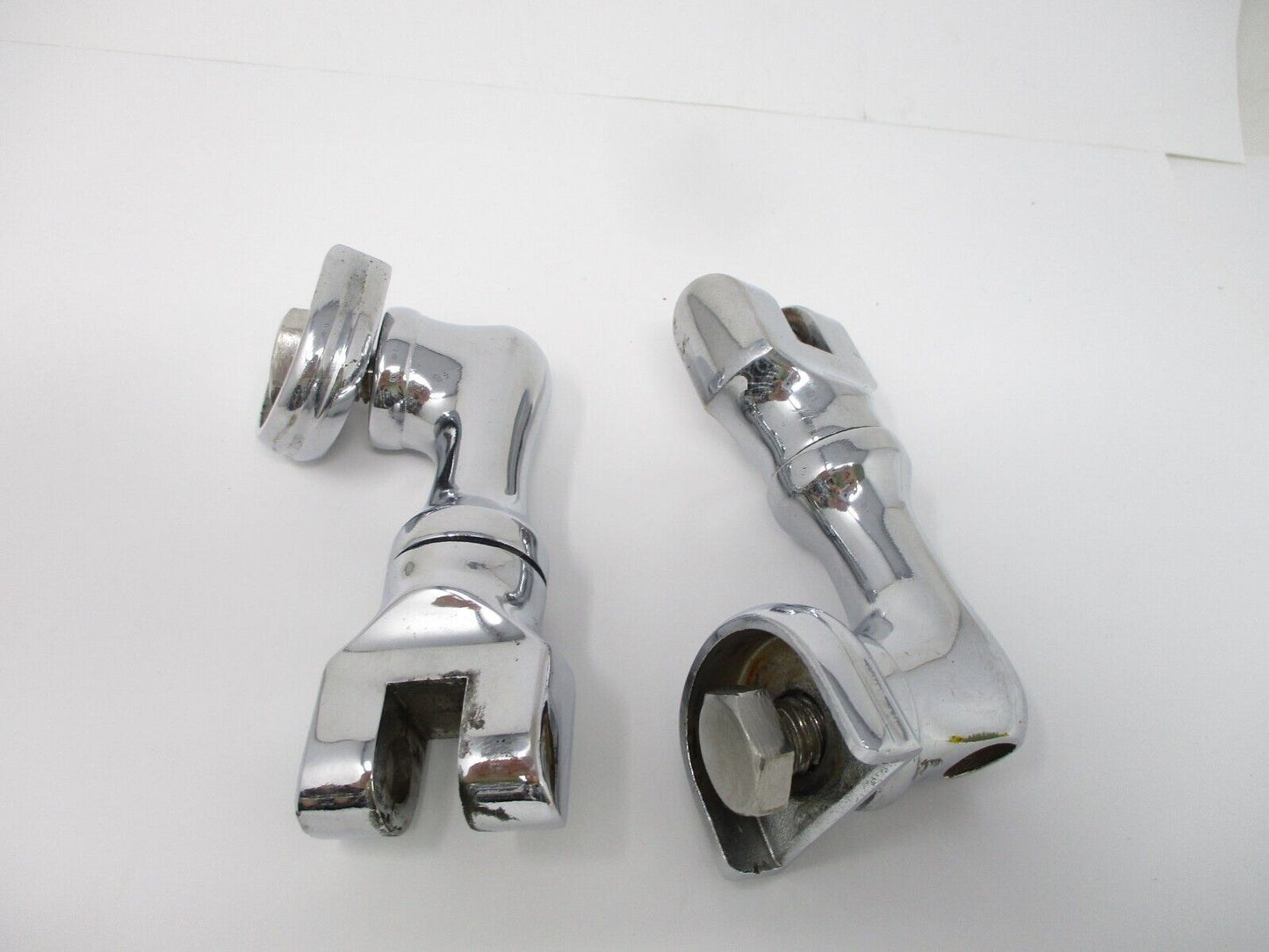 Motorcycle Chrome Short Angled Adjustable Highway Peg Mounting Kit