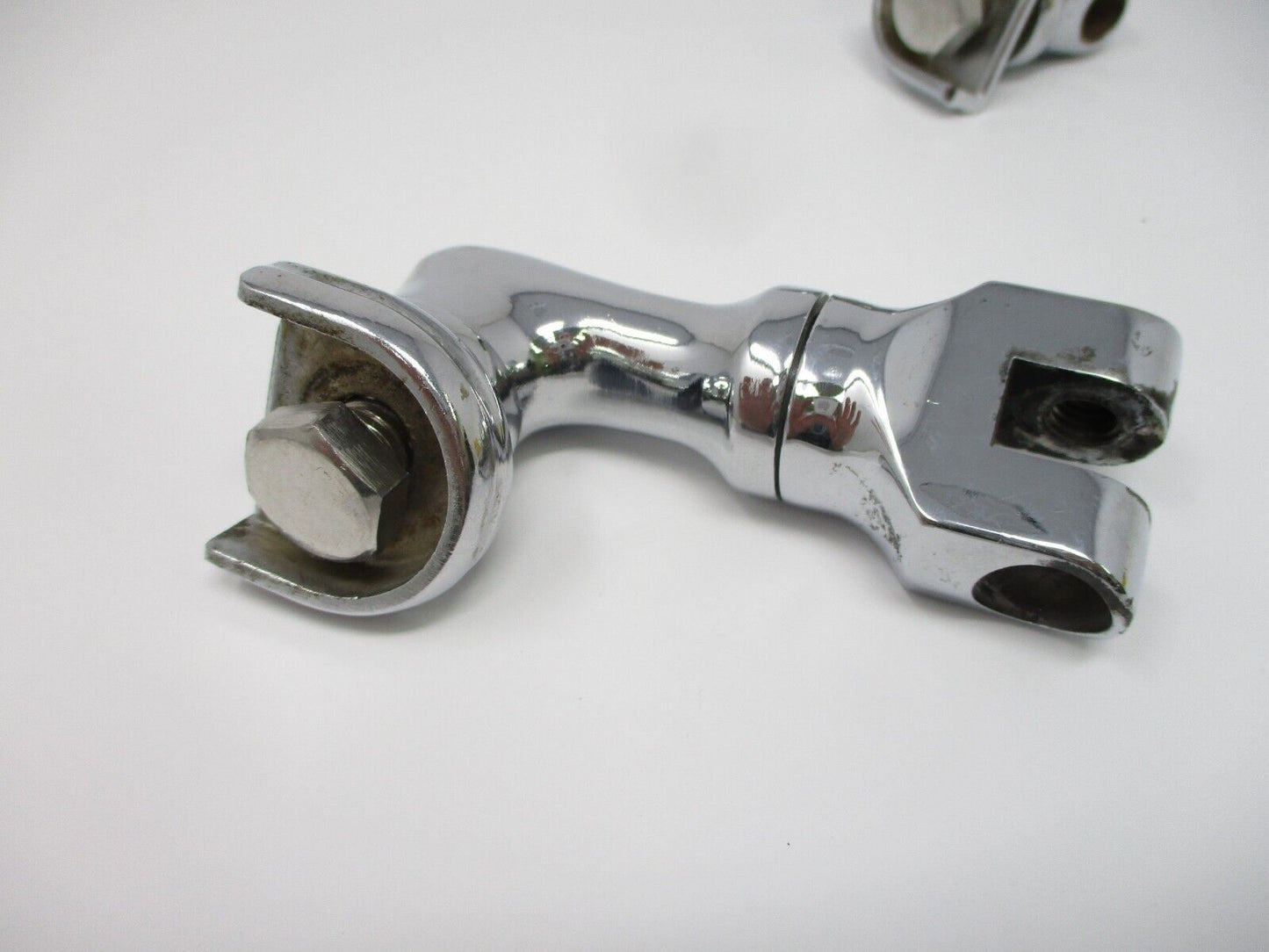 Motorcycle Chrome Short Angled Adjustable Highway Peg Mounting Kit