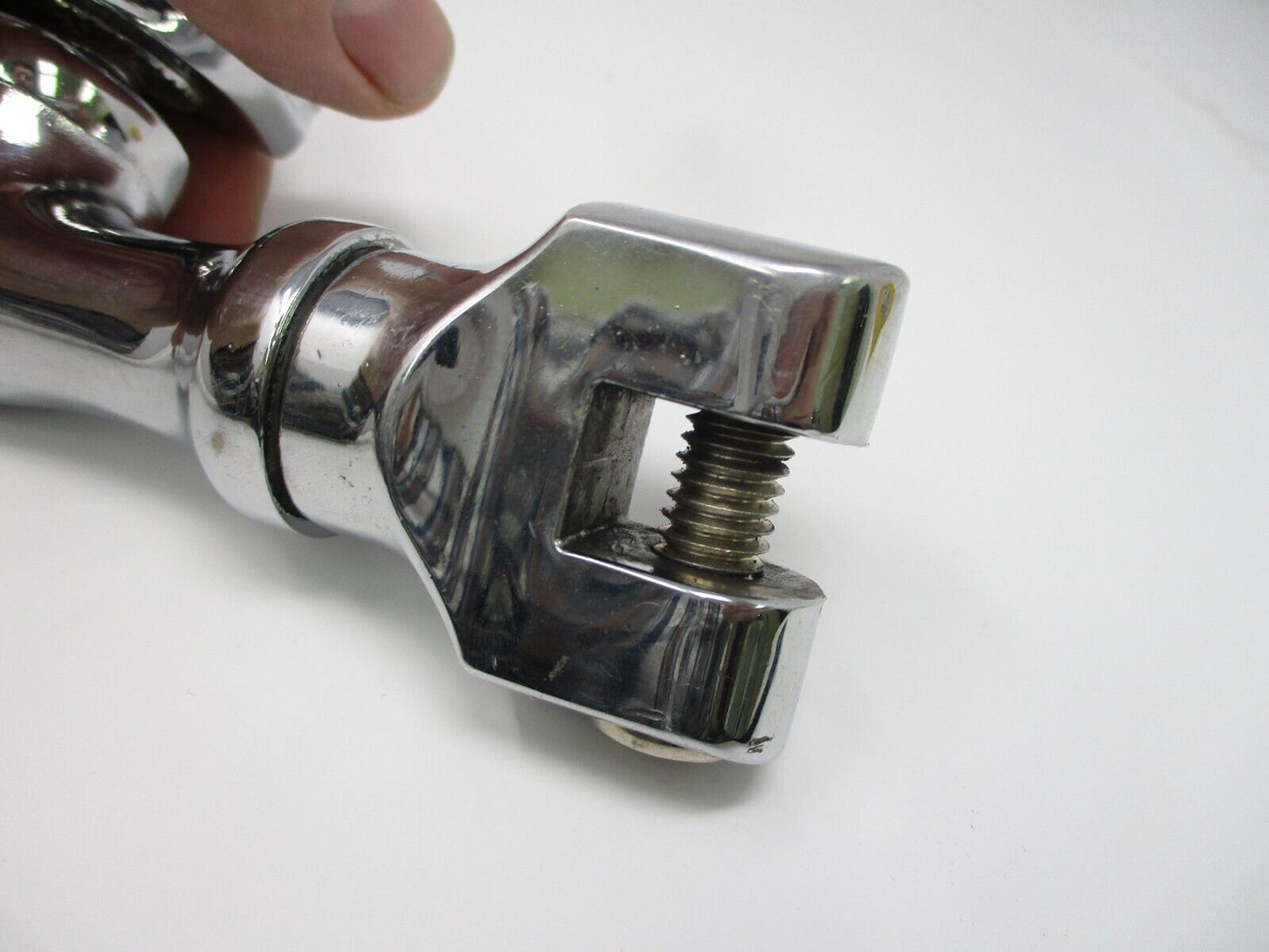 Motorcycle Chrome Short Angled Adjustable Highway Peg Mounting Kit