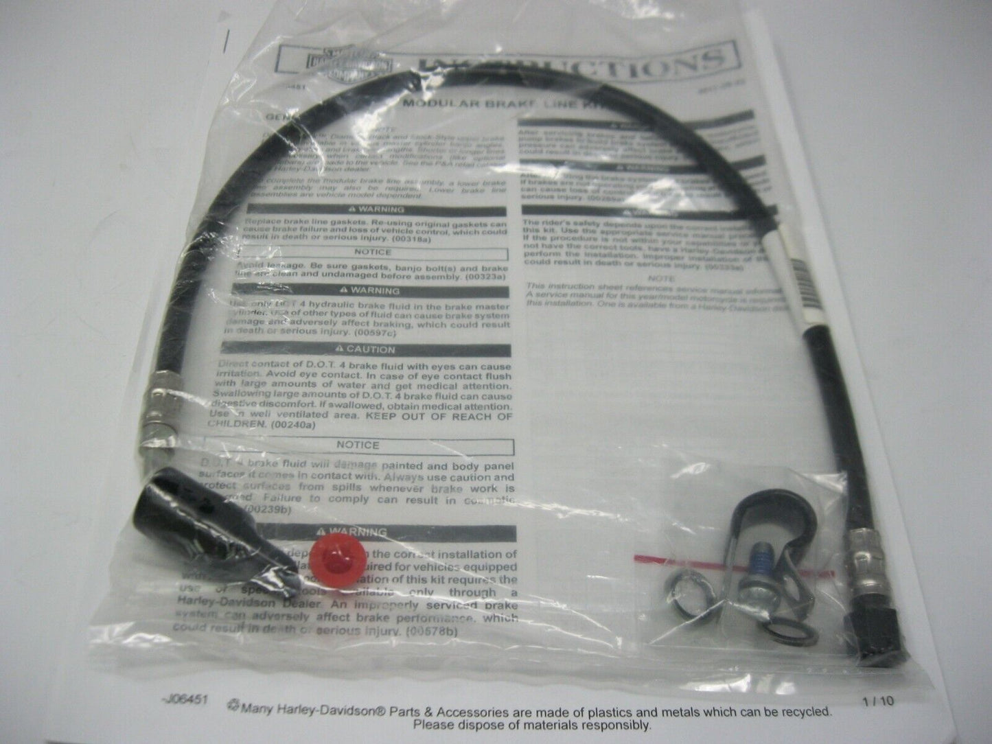 Harley-Davidson OEM 18" Modular Brake Line 41800645