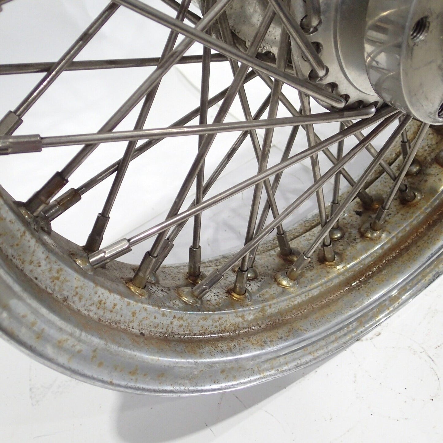Chrome 60 Spoke Billet 16" x 3.5" Rear Wheel for Harley & Custom Models (#4)