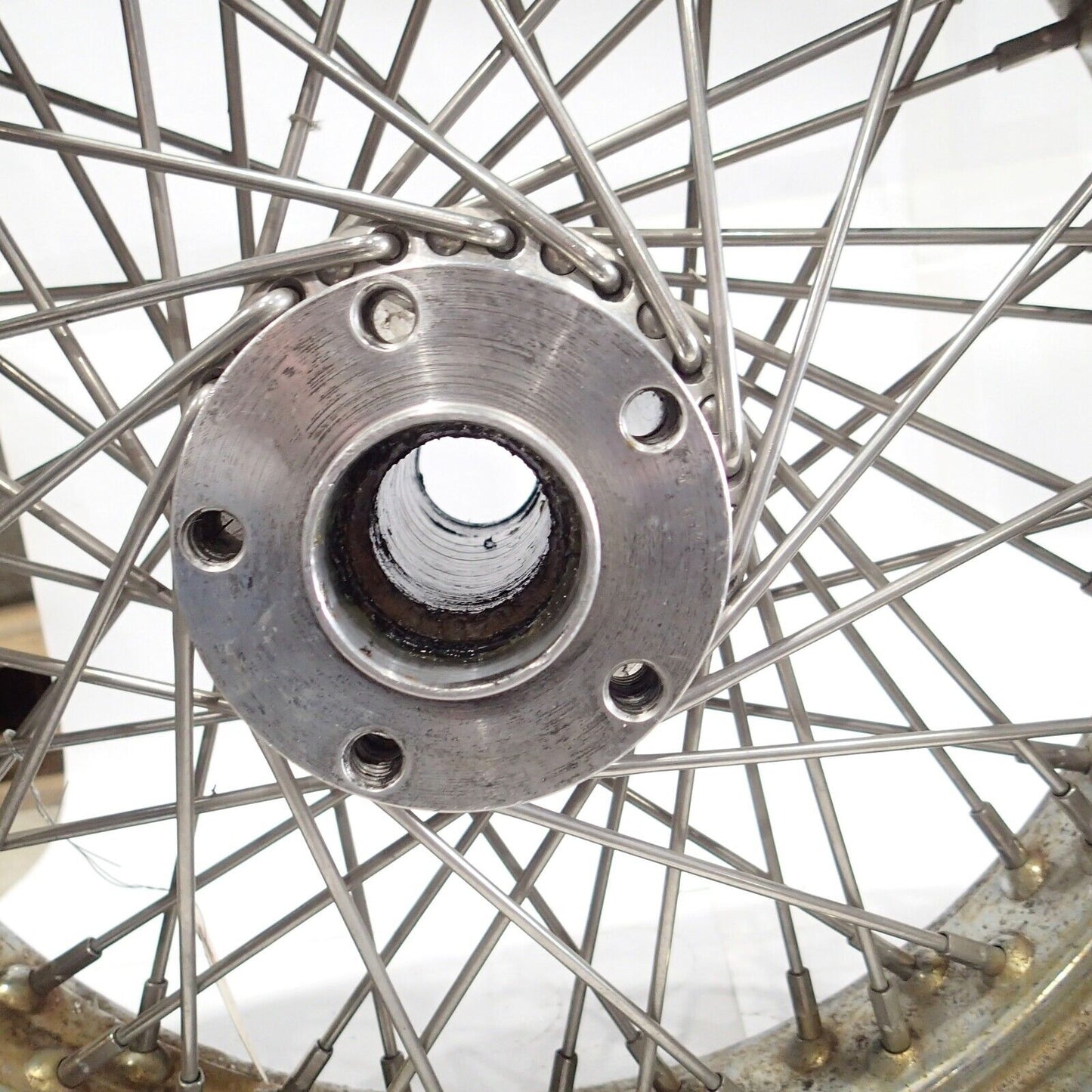 Chrome 60 Spoke Billet 16" x 3.5" Rear Wheel for Harley & Custom Models (#4)
