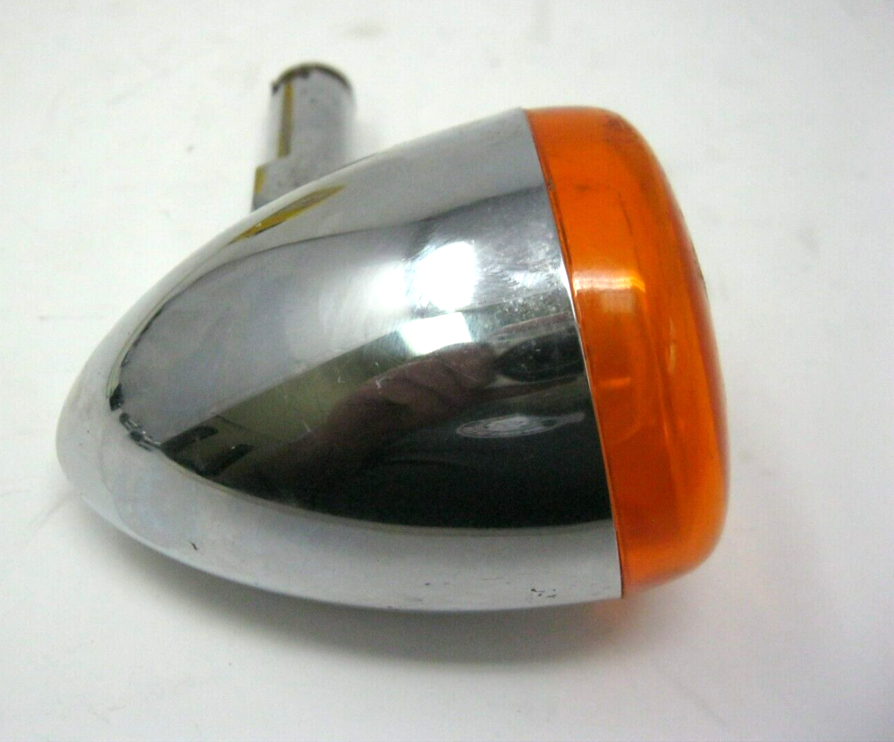 Unbranded Chrome Bullet Style Signal Light (Broken Stem, Scuffed Lens)