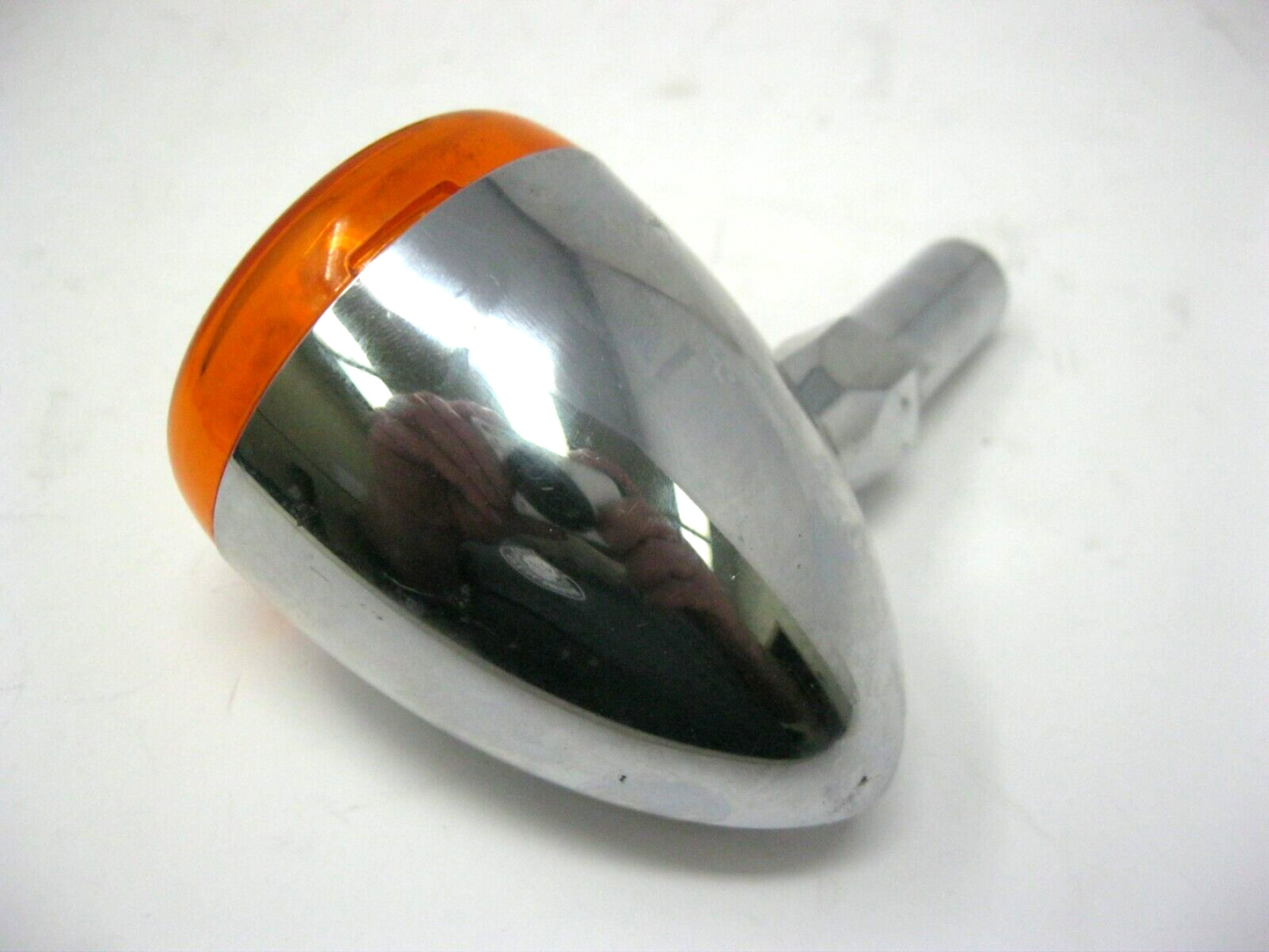 Unbranded Chrome Bullet Style Signal Light (Broken Stem, Scuffed Lens)
