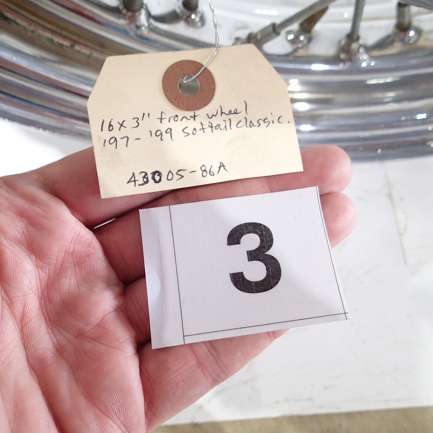 Harley Davidson Softail Heritage Classic Chrome Front Wheel Rim 43005-86A #3