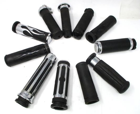 Harley Davidson Misc Used Grip Lot (11pcs different grips) skull and other shape