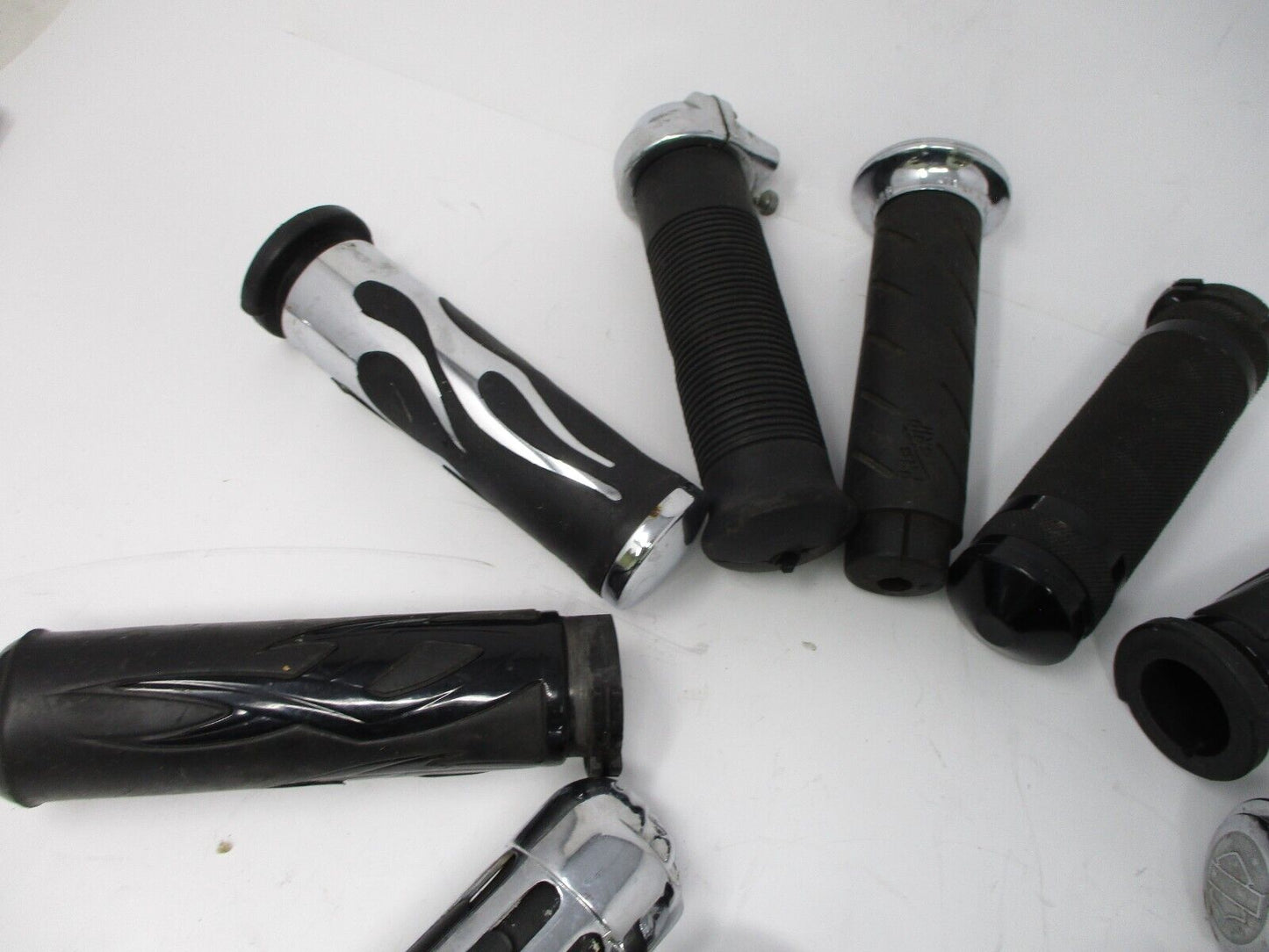 Harley Davidson Misc Used Grip Lot (11pcs different grips) skull and other shape