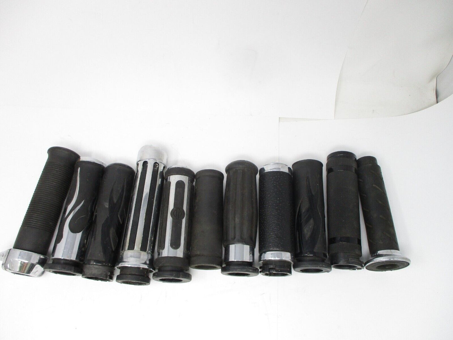Harley Davidson Misc Used Grip Lot (11pcs different grips) skull and other shape