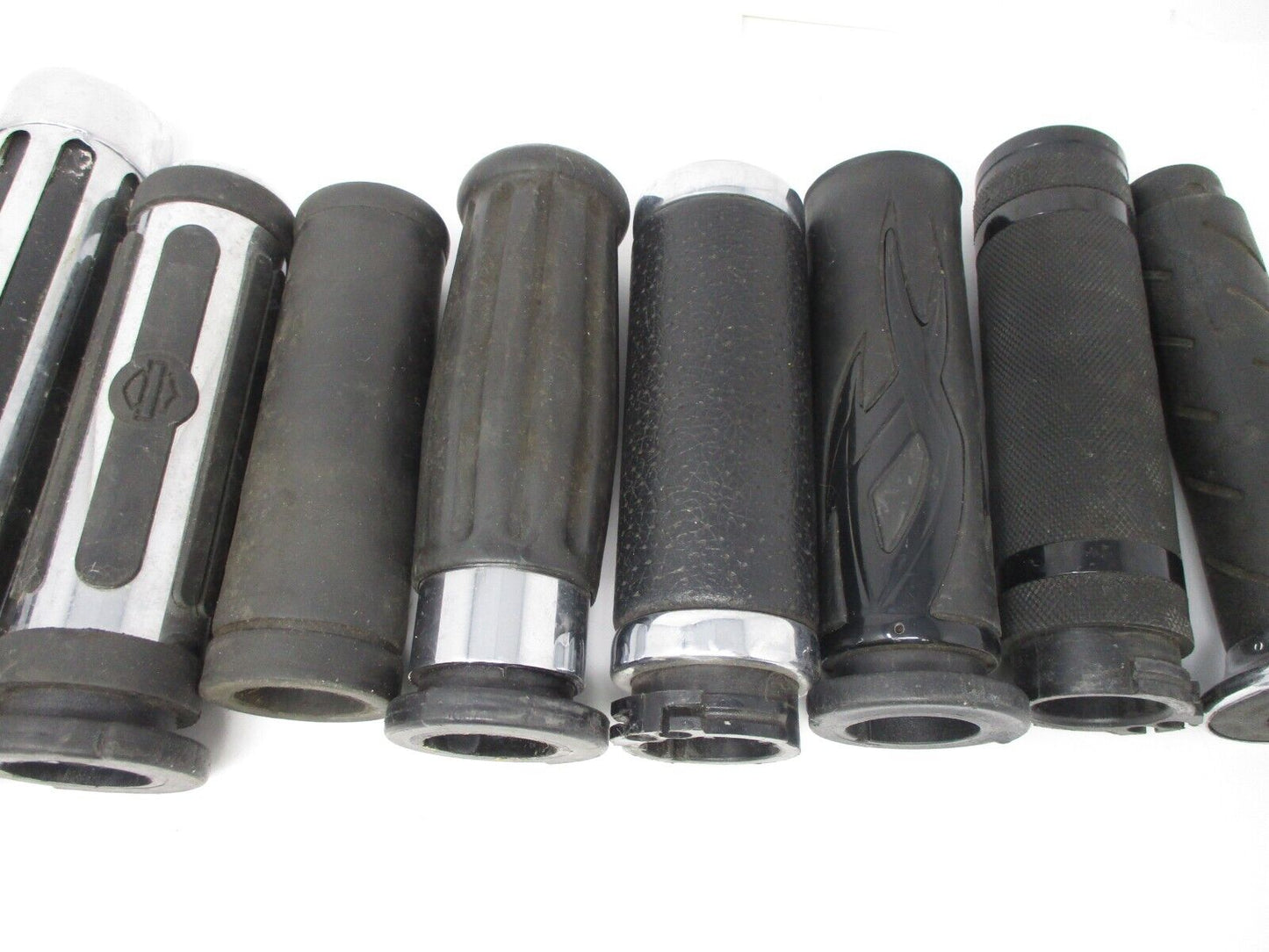 Harley Davidson Misc Used Grip Lot (11pcs different grips) skull and other shape