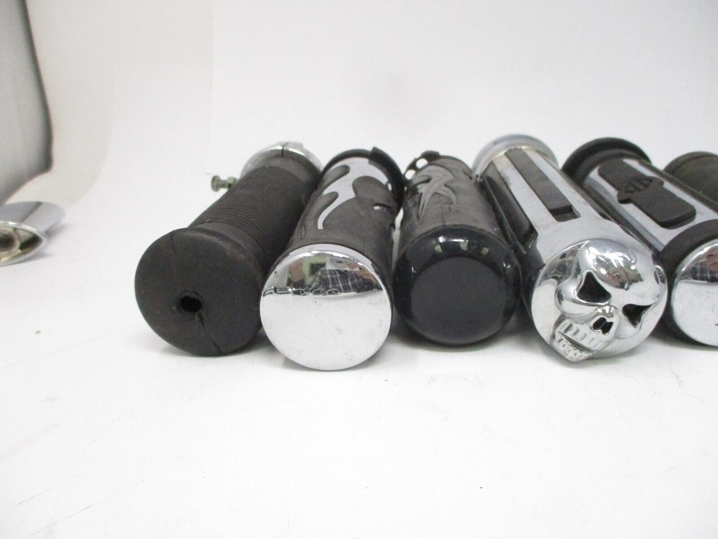 Harley Davidson Misc Used Grip Lot (11pcs different grips) skull and other shape