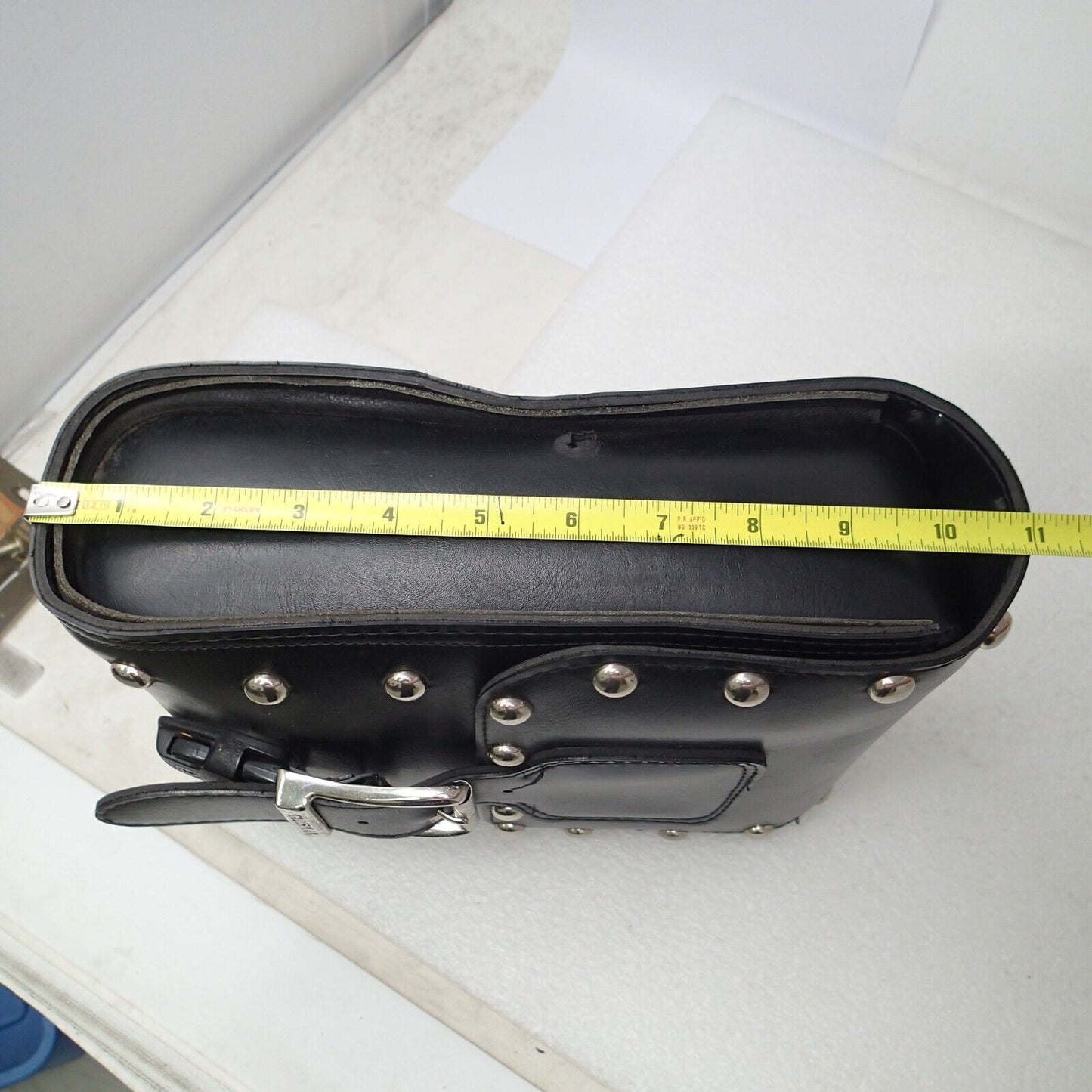 Motorcycle Universal Sissy Bar Bag Leather Side Tool Bag Luggage (8 x 11 Inch)