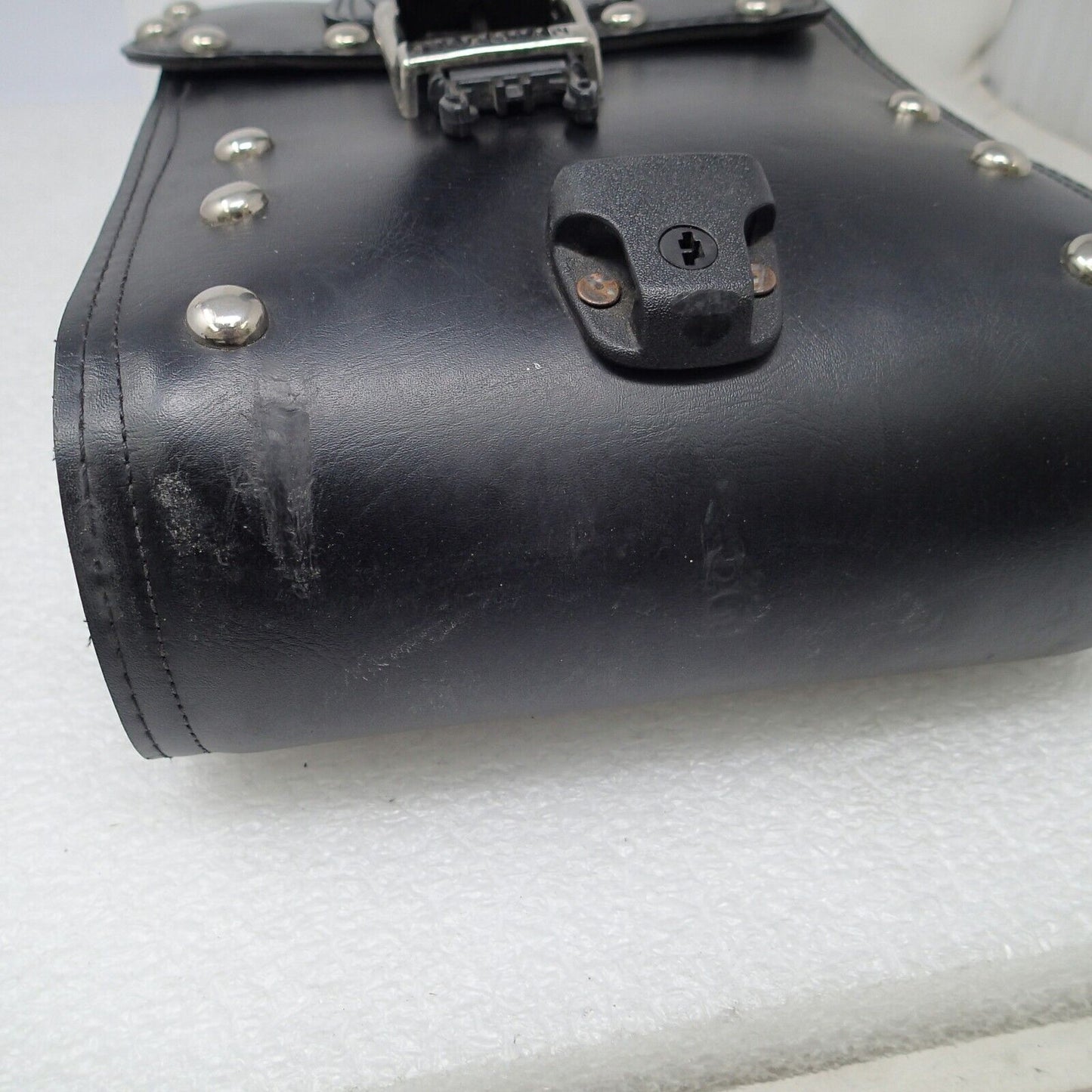 Motorcycle Universal Sissy Bar Bag Leather Side Tool Bag Luggage (8 x 11 Inch)