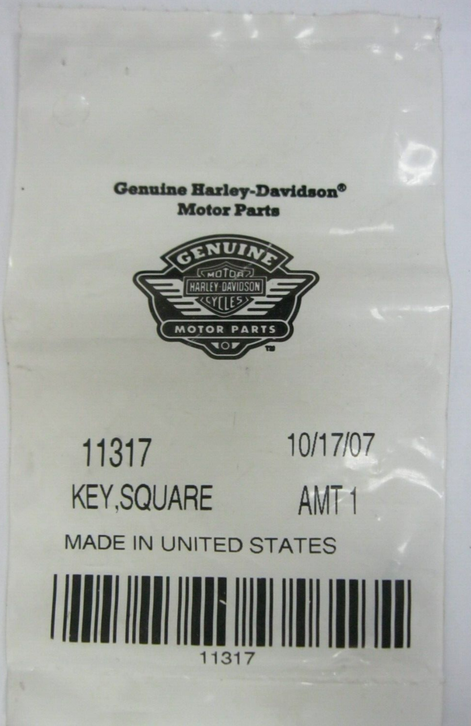 Harley-Davidson OEM 00-22 XL 883/1200 Pinion Gear Shaft Key 11317