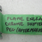 Aftermarket Unbranded Chrome Flame Shift Peg (Scuffed-No Hardware) Missing Bands