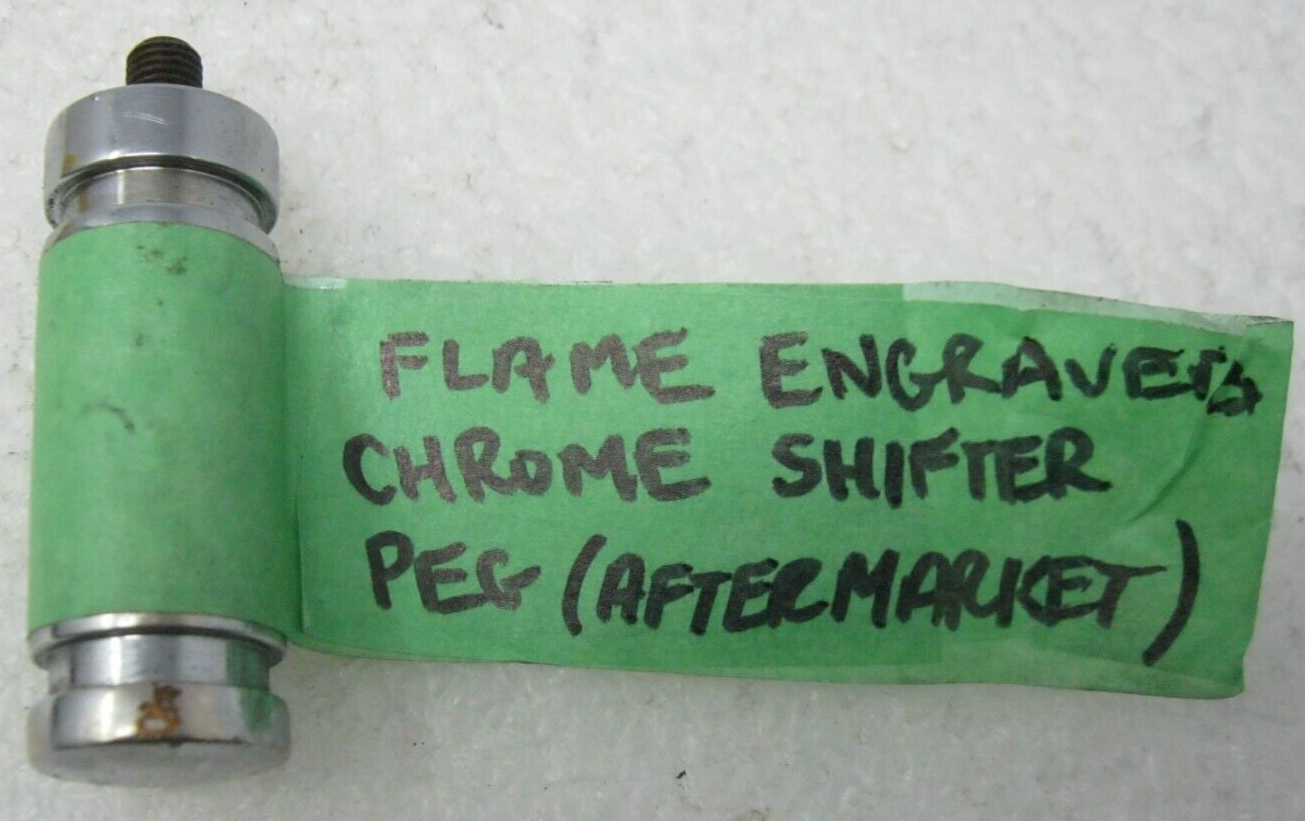Aftermarket Unbranded Chrome Flame Shift Peg (Scuffed-No Hardware) Missing Bands