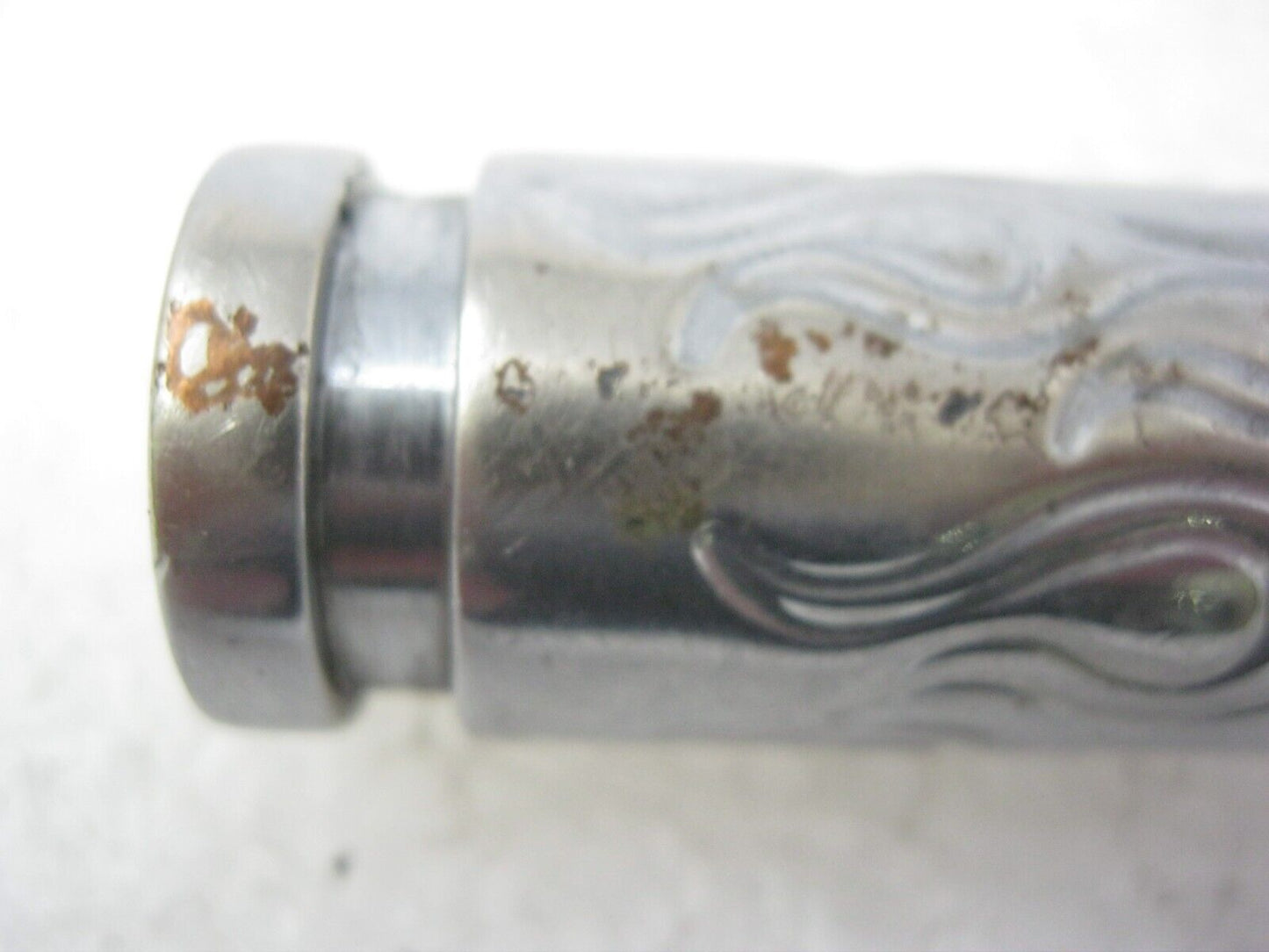 Aftermarket Unbranded Chrome Flame Shift Peg (Scuffed-No Hardware) Missing Bands