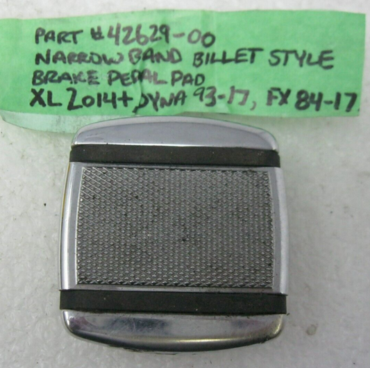 Harley-Davidson OEM 84-17 FX Narrow Band Billet Style Brake Pedal Pad 42629-00