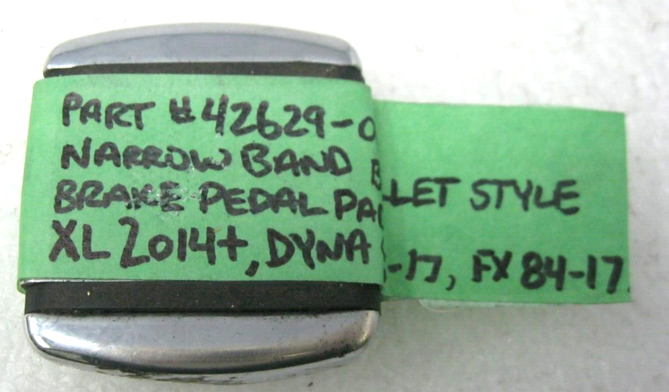 Harley-Davidson OEM 84-17 FX Narrow Band Billet Style Brake Pedal Pad 42629-00