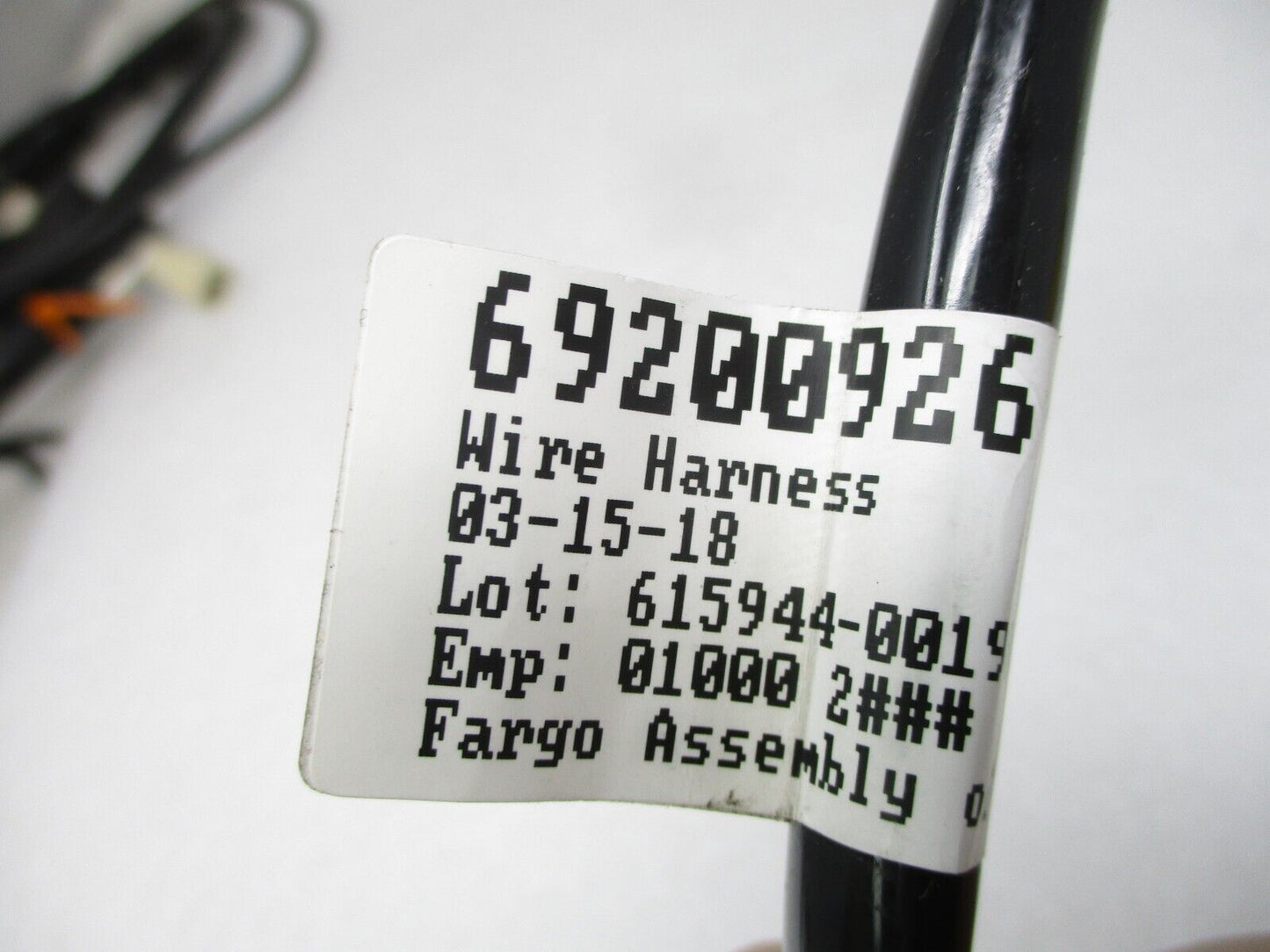 69200926 Genuine 14-16 Touring Harley Davidson Engine Cooling Fan Wire Harness