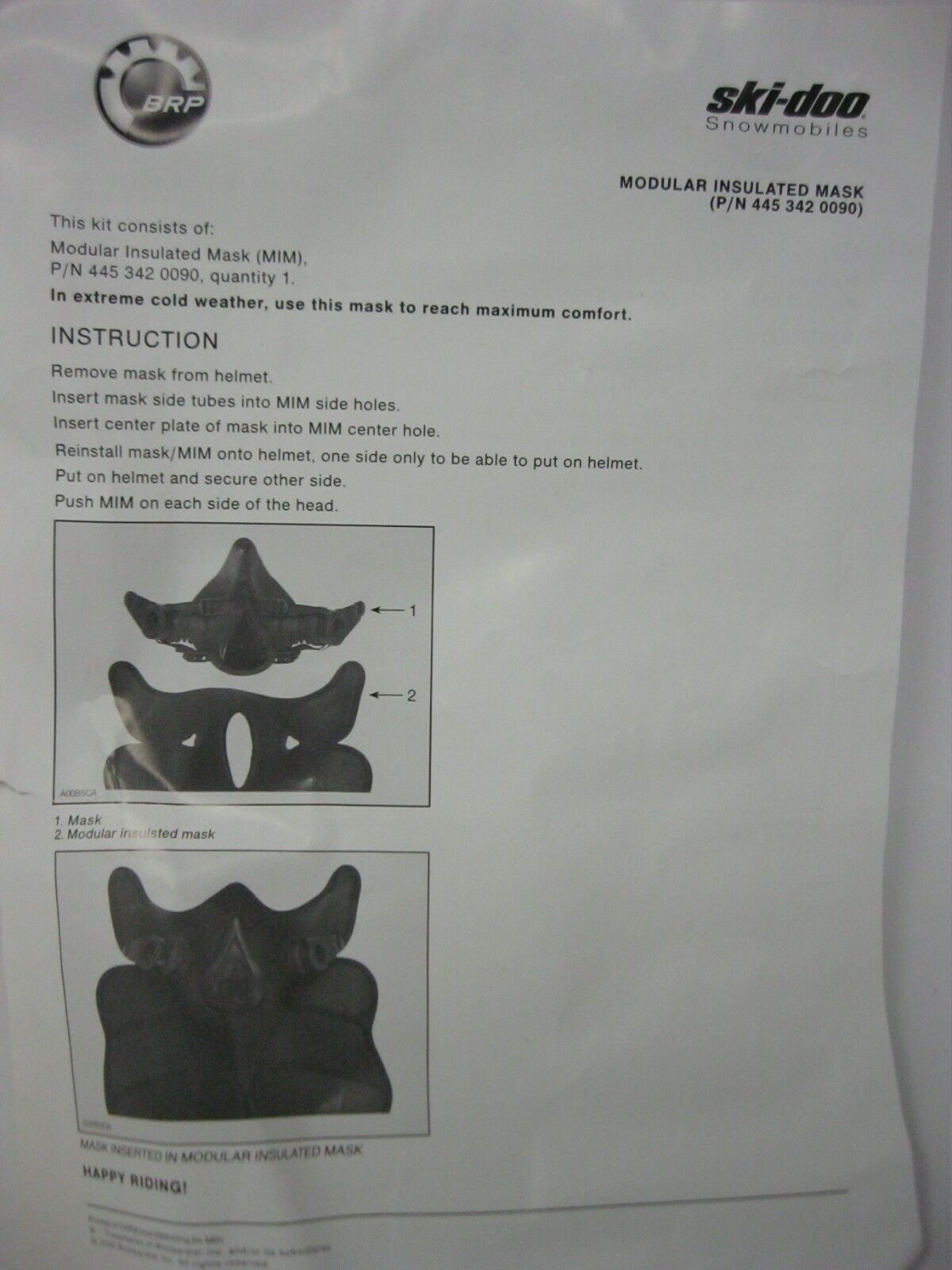 Ski-Doo OEM Modular Insulated Mask P4453420090